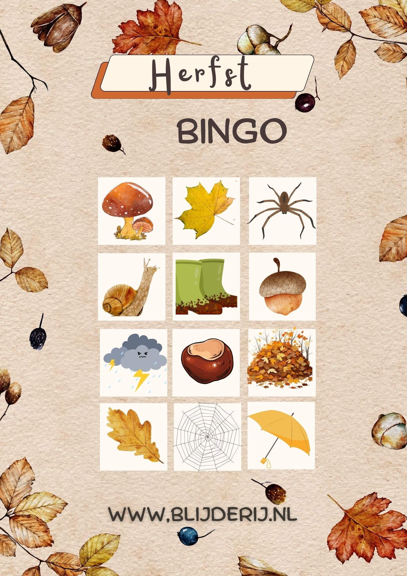 Herfst bingo
