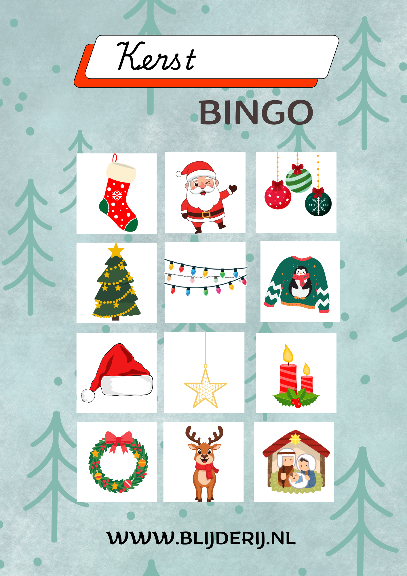 Kerst bingo