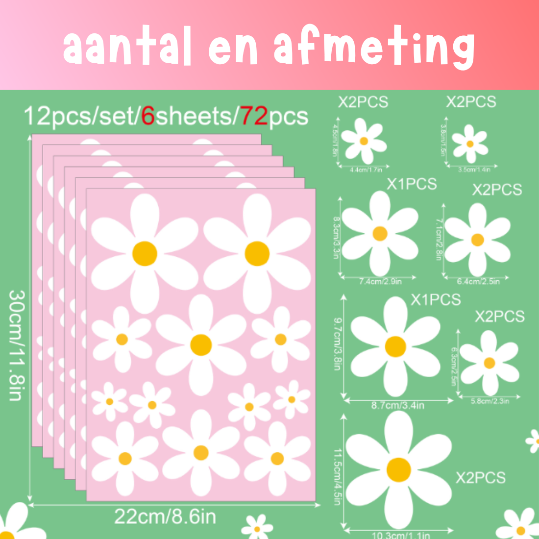 Raamstickers bloemetjes