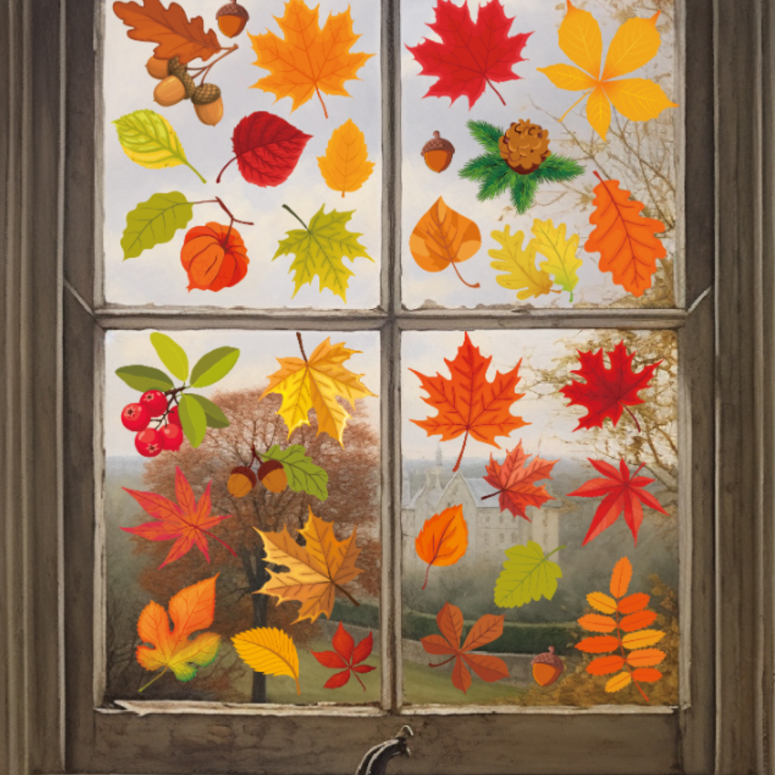 Raamstickers herfst