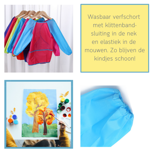 Verfschort roze/blauw