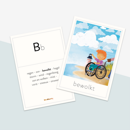 Leerkaarten het weer