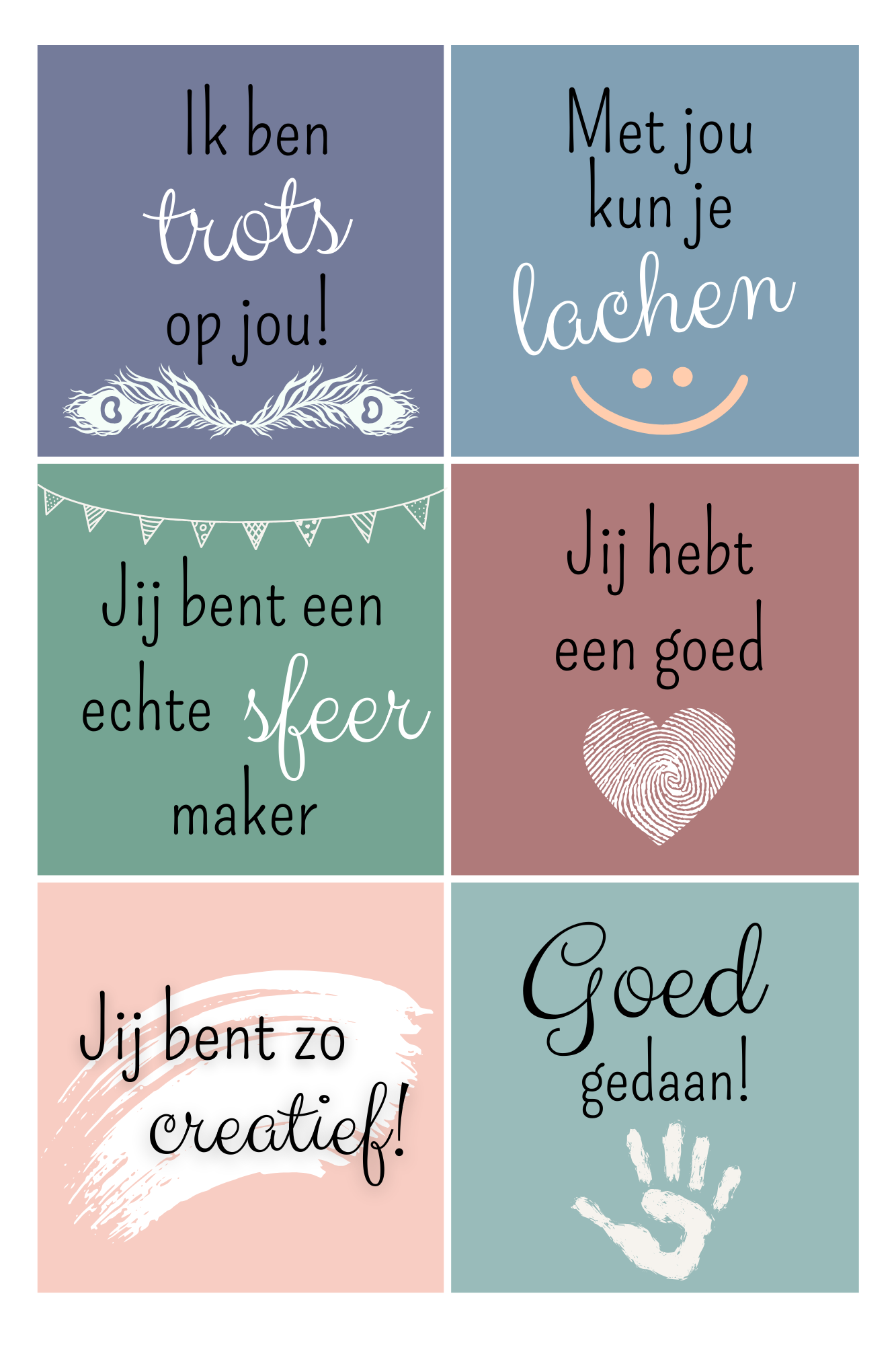 Complimentenkaarten voor kinderen – Blijderij