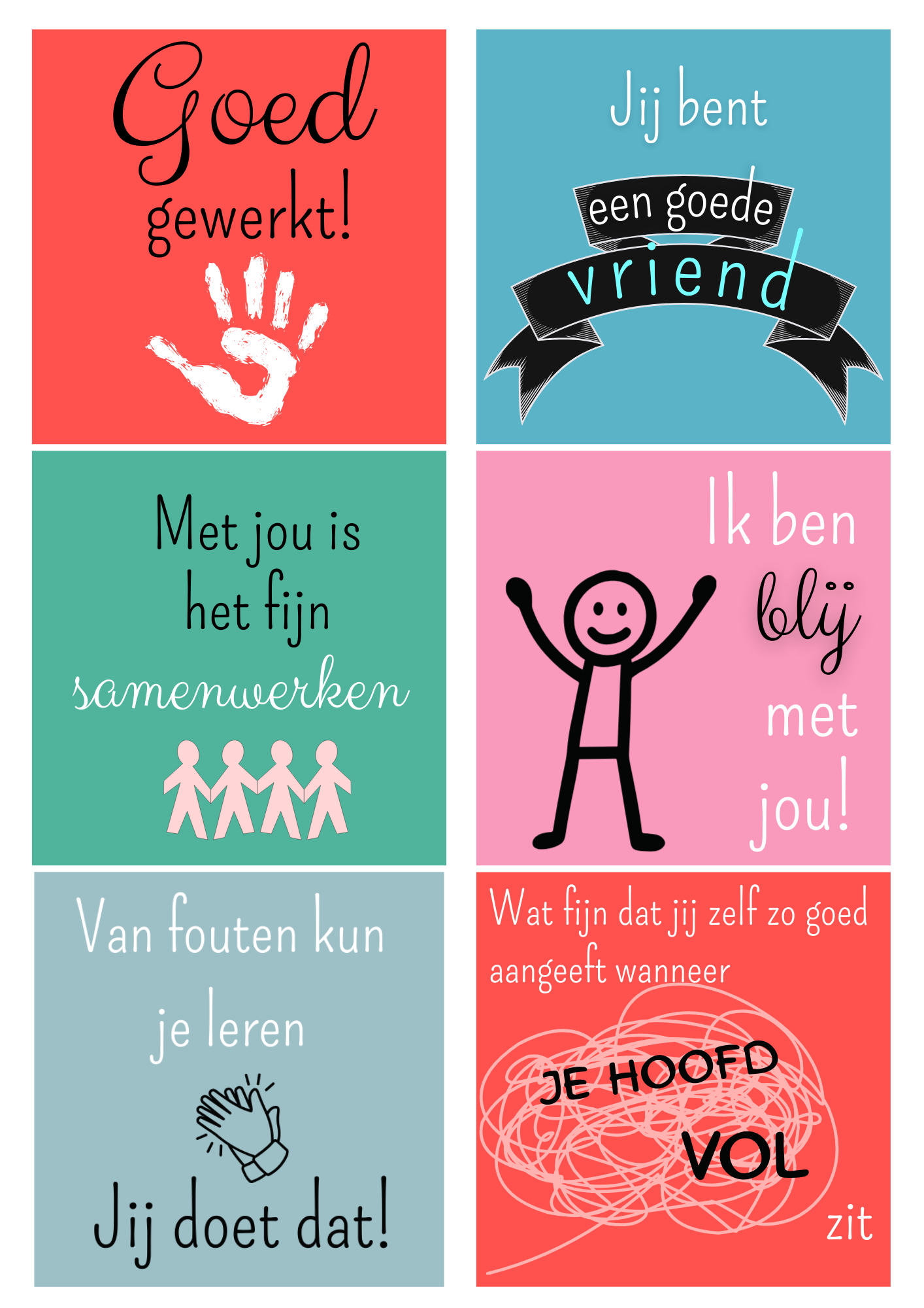 Complimentenkaarten voor kinderen