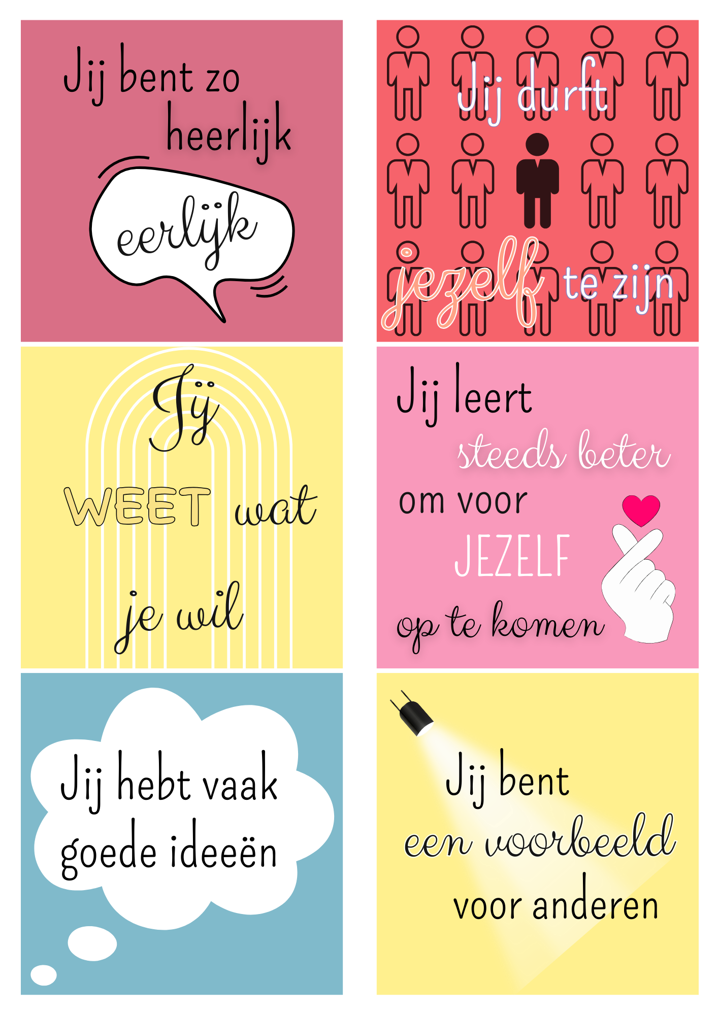 Complimentenkaarten voor kinderen