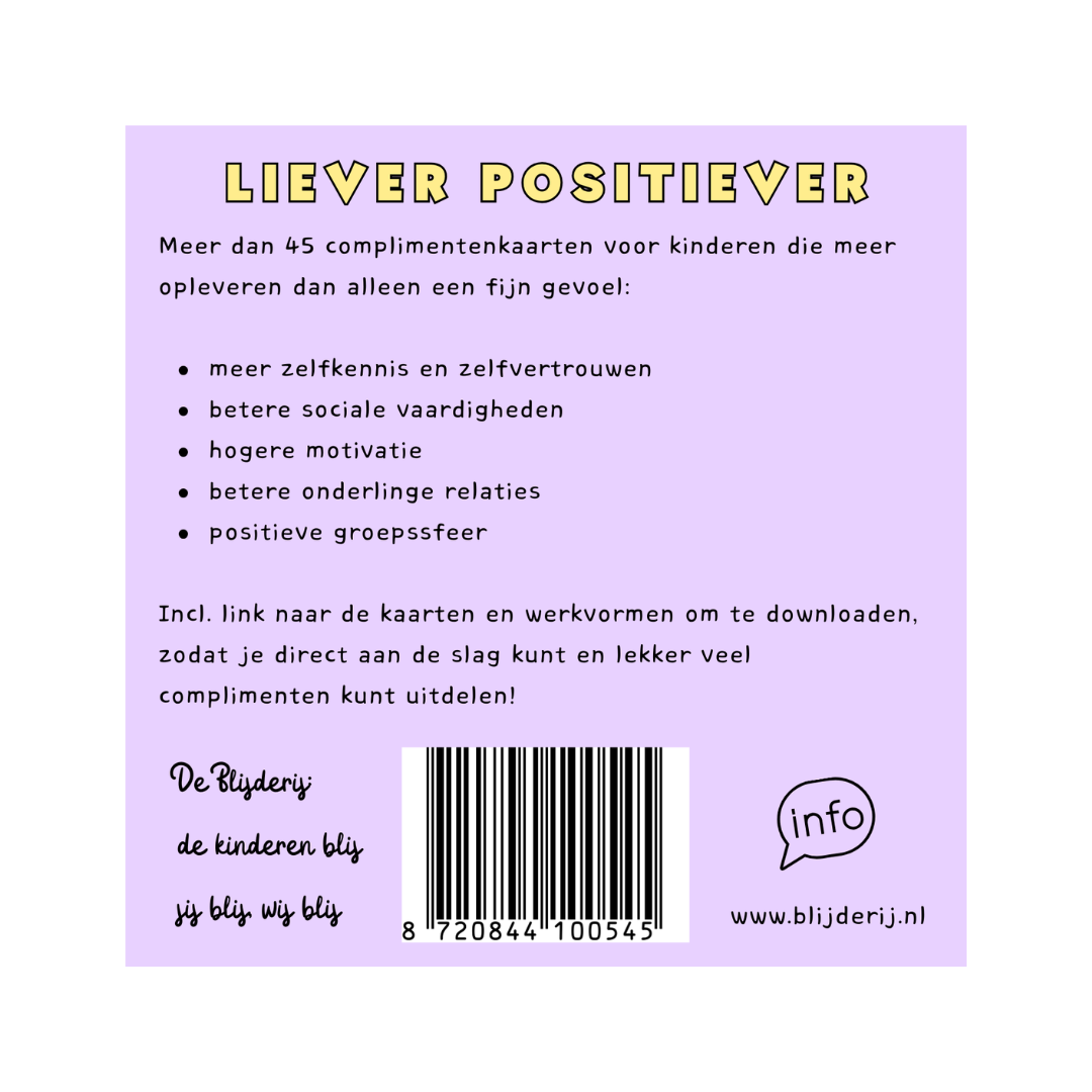 Complimentenkaarten voor kinderen - 48 stuks in doosje -  incl. link naar printables en werkvormen