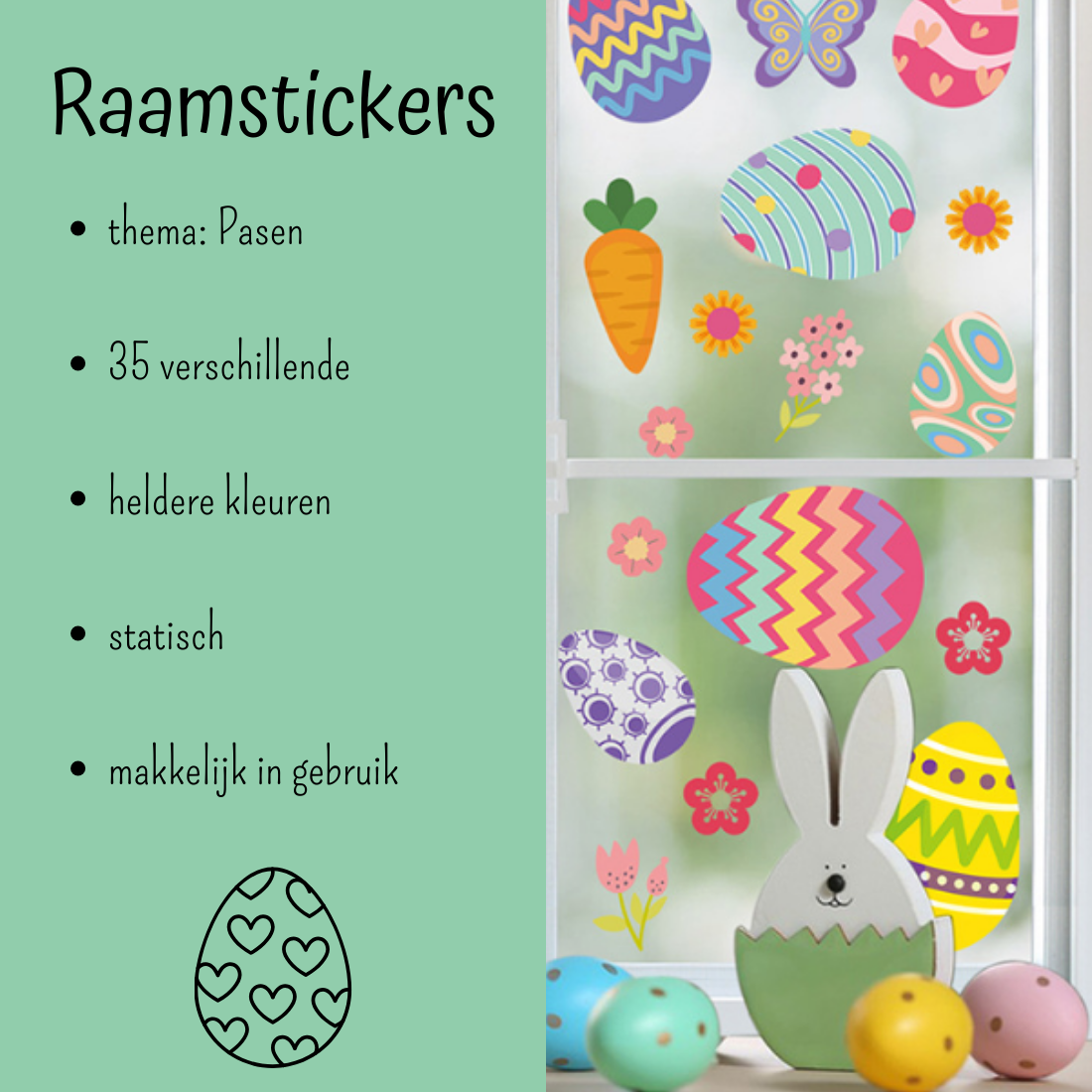 Raamstickers Pasen