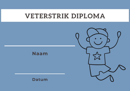 Veterstrikdiploma blauw