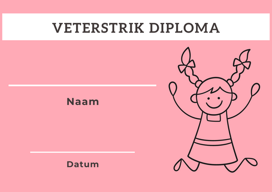 Veterstrikdiploma roze