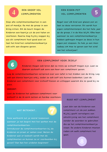 Complimentenkaarten voor kinderen
