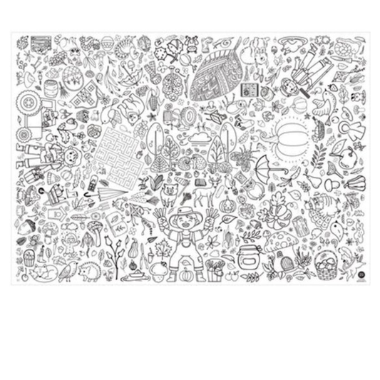 teken tafelkleed herfst voor urenlang tekenplezier