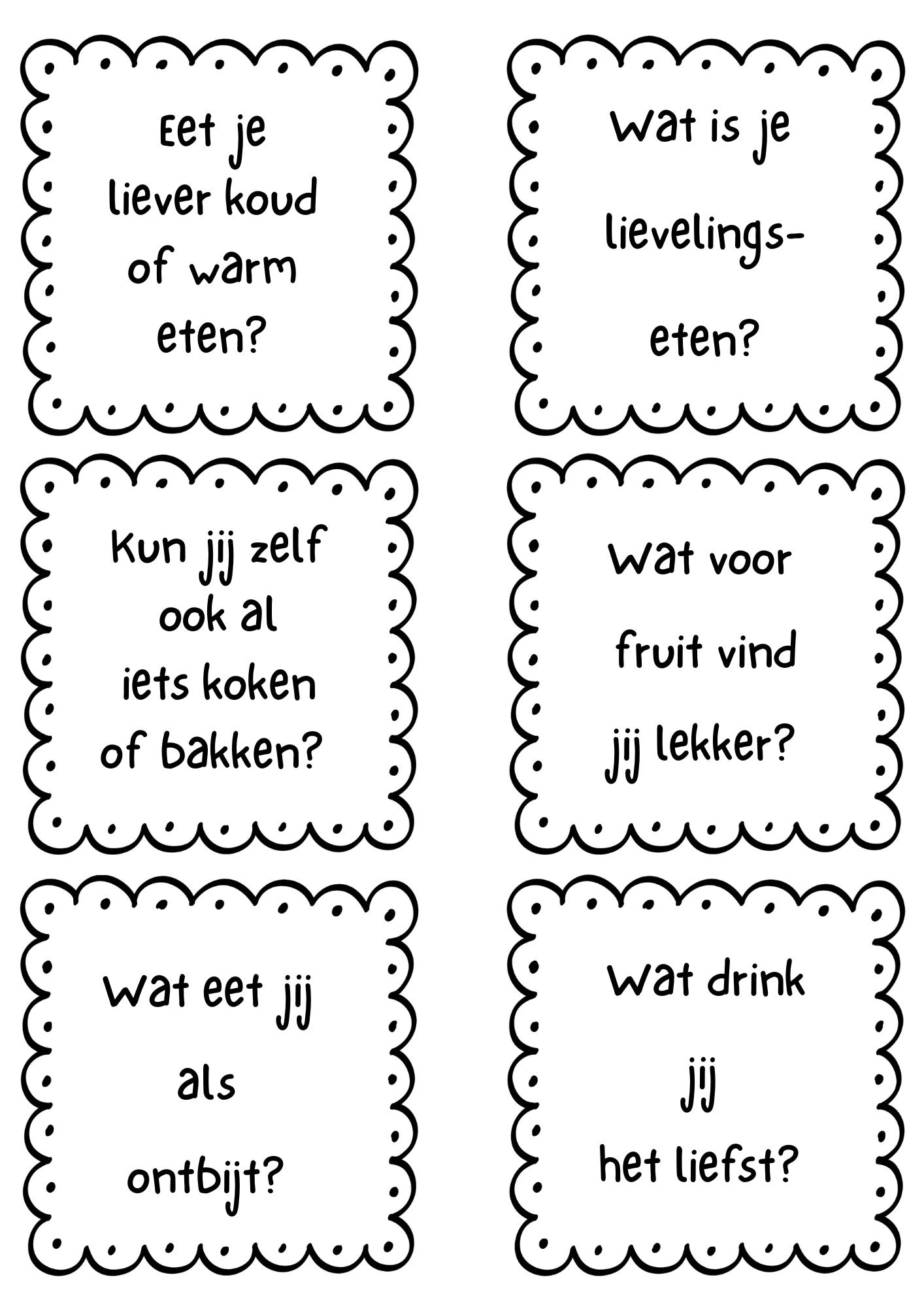 Kletskoekjes thema eten en drinken