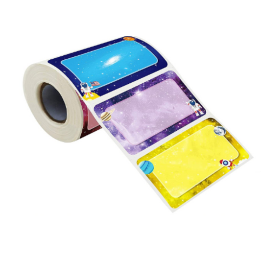 150 grote naamstickers op rol