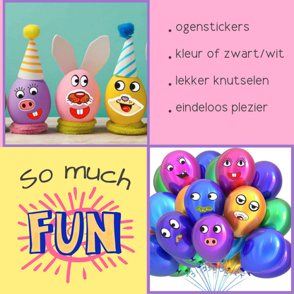 stickers ogen om mee te knutselen
