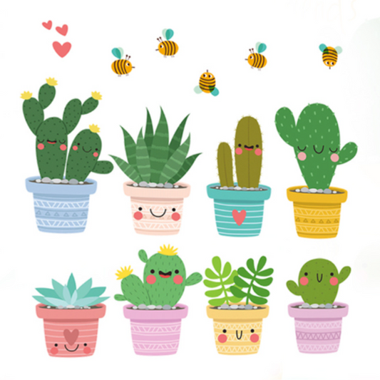 Raamstickers cactus