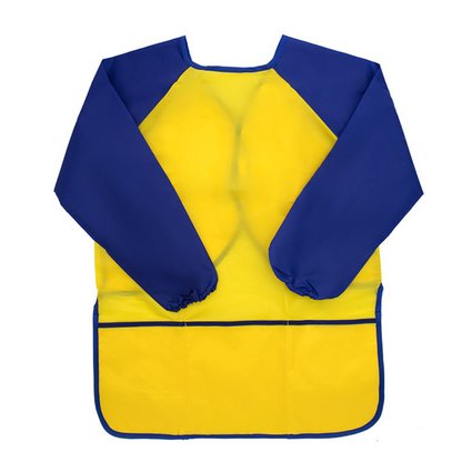Geel met blauw verfschort voor kinderen vanaf 6 jaar
