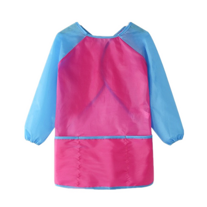 Roze met blauw verfschort voor kinderen vanaf 6 jaar