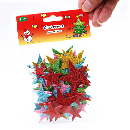 glitterstickers kerst