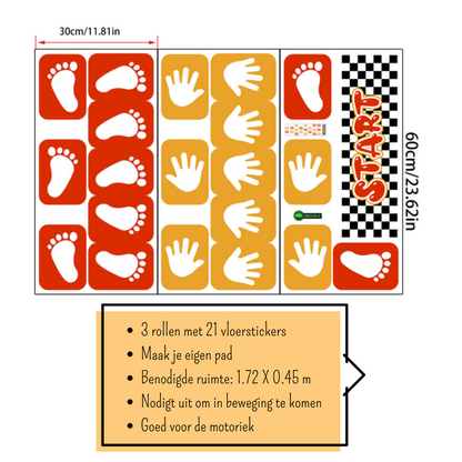 Vloerstickers handen en voeten